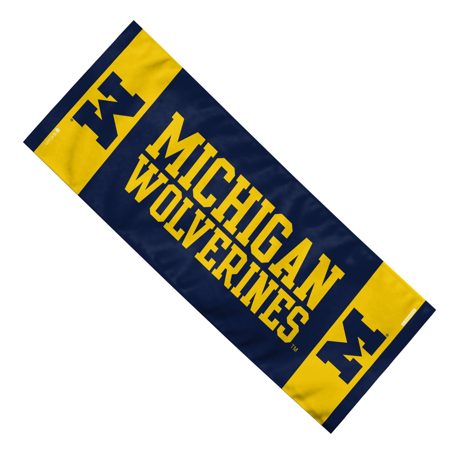 Mission NCAA Team Enduracool Microfiber Towel, Michigan Wolverines, 12" x 30"