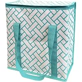 DURASACK Medium Insulated Food Delivery Bag &ndash; 13"x7"x13", Green | Reusable Thermal Tote for Hot &amp; Cold Meals &ndash; Portable, Foldable Meal Carrier for Takeout, Grocery, and Personal Use