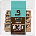 Boveda 62% Humidor Packets - 2 Way Humidity Control Packs - Size 8 - 10 Count Resealable Bag - Cigar Humidor Accessories - Bu