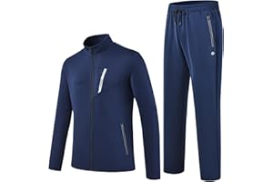 MoFiz Men's Tracksuits Sweatsuits for Men Athletic Set 2 Piece Track Suits Jogging Casual Warm Up Full Zip Running Sports