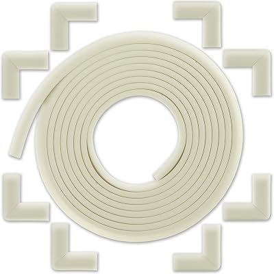 Bébé Earth 6M Baby Proofing Edge & Corner Protectors 20ft Oyster White