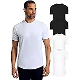 True Classic Mens T-Shirts – Curved Hem Tee Mens, Hipster Shirts for Men, Long Tail T Shirts for Man, Drop Cut Lounge/Sleep