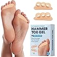Dr. Frederick's Original Hammer Toe Gels - 2 Pairs - All-Day Relief for Crooked & Overlapping Toes - Soft Cushioning - Symptomatic Support for Toe Alignment - Beige - 3 Loop Design