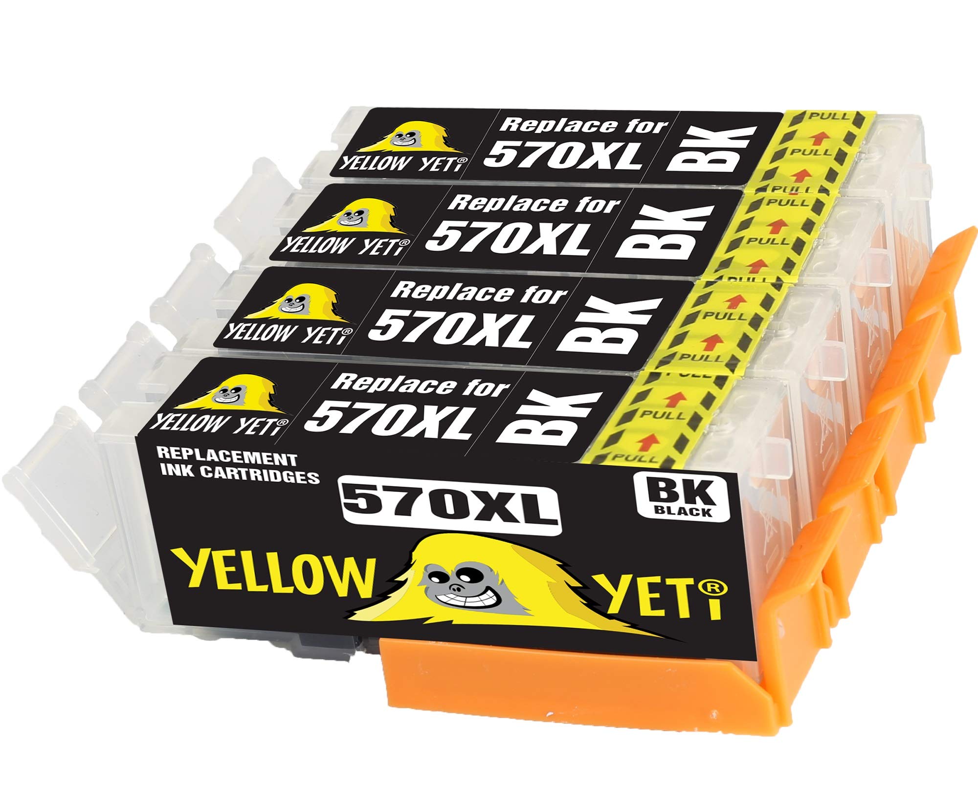 Yellow Yeti Replacement for Canon PGI-570XL PGI-570PGBK Black Ink Cartridges Compatible with Canon Pixma TS5050 MG5750 MG5751 TS6050 TS8050 TS9050 MG6850 MG6851 MG7750 TS5051 TS5053 TS6051 TS6052
