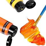 ARTKUNST 8 Color Acrylic Paint Set 4oz Each with 3 Brushes Non Toxic view 2