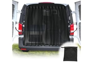 Vanhoxcci 61" H x 59" W Magnetic Van Bug Screen Fit for Mercedes-Benz Metris Ford Transit Connect Rear Door Flyscreen Mosquito Net for Van, Center Magnetic Closure