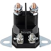 Saiyugty 117-1197 784-1221-210 Starter Solenoid Compatible for Exmark Lawn Boy Toro Z Mower 1-513075 104-3189 117-1197 212655 28-4210 47-1910, 12V 4 Terminal DC Lawn Mower Solenoid