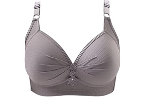 QACKNE Sports Bras for Women No Underwire Full Coverage Bras Bralettes Wireless Everyday Bra Seamless Push Up Bras