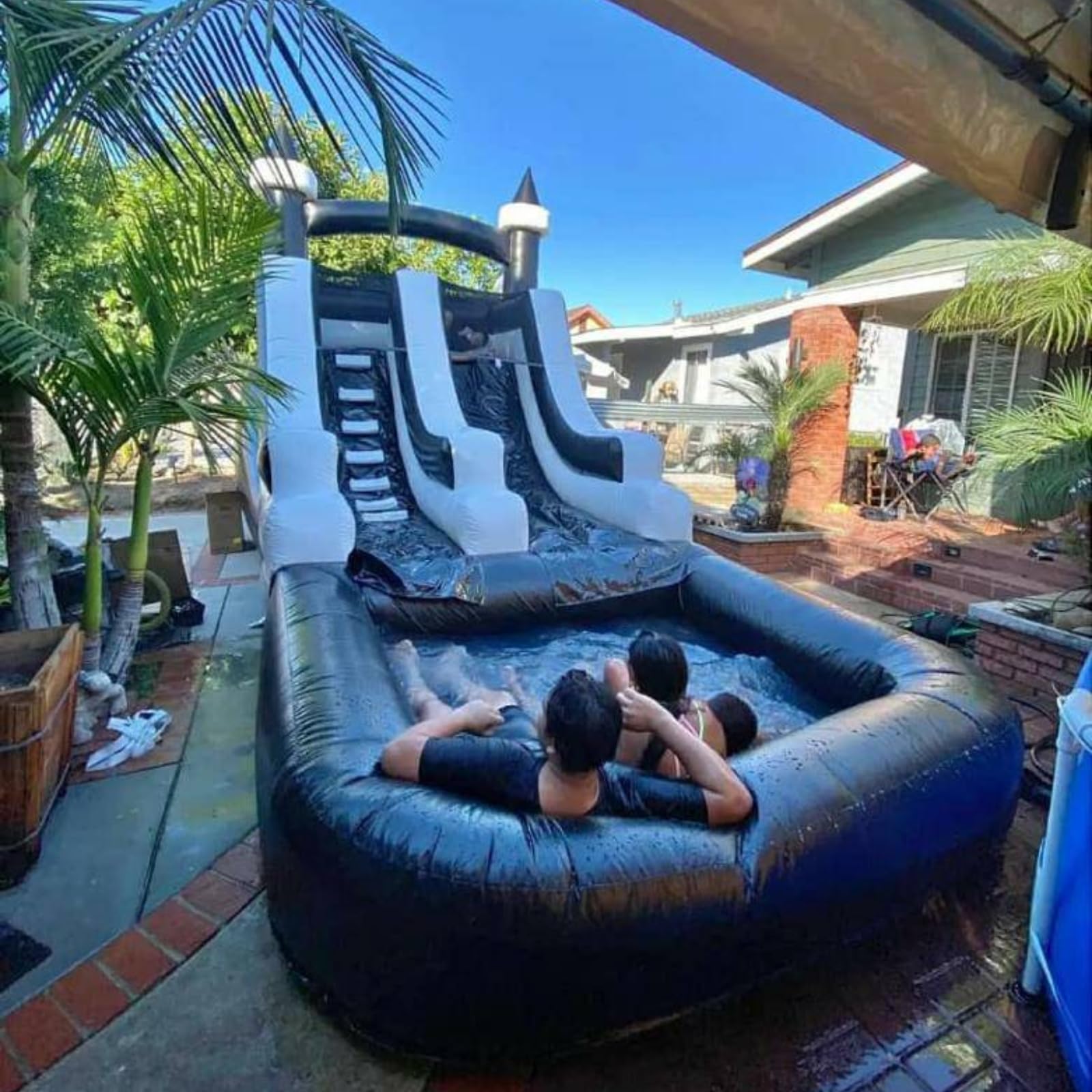 21x 9 x 12FT Inflatable Tall Water Slide with Pool-with Air Blower, for Kids and Adults, Commercial Grade 100% PVC Vinyl, Outdoor Backyard Summer Refreshing