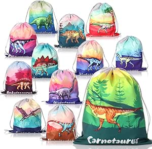 dinosaur drawstring bolsa