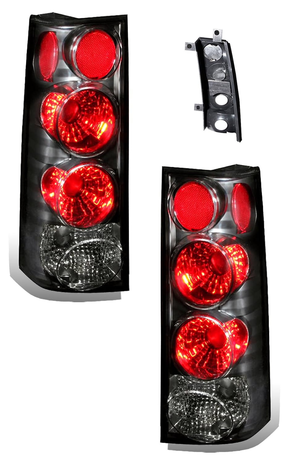 SPPC Black Euro Tail Lights Assembly Set For GMC Savana