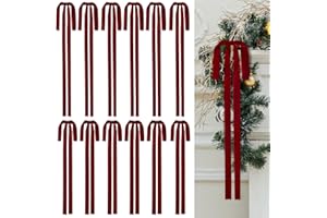 Wironlst 12Pcs Velvet Christmas Bows Large Vintage Velvet Bows for Christmas Tree, Garland Staircase Wreaths Holiday Xmas Decorations (Burgundy)