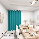 Deconovo Eyelet Blackout Curtain 100 x 95 In Turquoise 1 Panel Thermal Insulated view 9