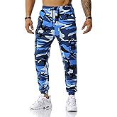GRAJTCIN Casual Camo Joggers Sweatpants for Men Lightweight Hiking Outdoor Sweatpants Streetwear Pants for Men