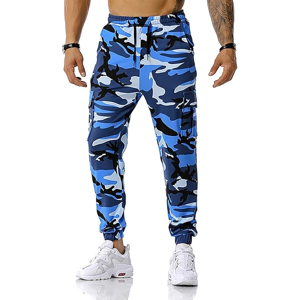 パンツ BLUE CAMO FUR POCKET SWEAT PANTS Amazon.com: Colorful House Sandy Joggers for Men Casual Cargo