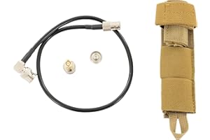 TIGRETT OUTDOORS LLC Tactical Antenna Relocation Kit – Enhanced Signal & Mobility – Chest Rig & Backpack Compatible – Durable, Lightweight & Weather-Resistant – Ideal for Military, Outdoor Use (Brown, 19" Cable)
