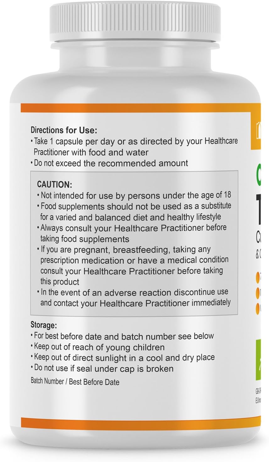 Organic Turmeric and Black Pepper Capsules 700 mg, High Strength Tumeric Supplement - Image 4