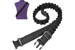 EZshoot Shotgun Shell Bandolier for 12 or 20 Gauge Large Capacity Adjustable Nylon Shell Shoulder Carrier Belt Hold 56 Shells
