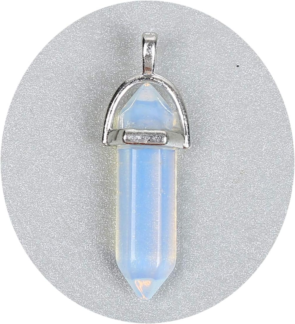 Amody Alloy Minimal Necklaces for Women Crystal Hexagonal Quartz Minimalist Pendant Necklace