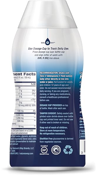 NATURE’S WAY ULTRA-STRENGTH JOINT MOVEMENT GLUCOSAMINE LIQUID, GLUCOSAMINE, CHONDROITIN, MSM WITH VITAMIN D3 & HYALURONIC ACID, FAST-ABSORBING LIQUID, JOINT SUPPORT SUPPLEMENT*, BERRY FLAVORED, 16 OZ