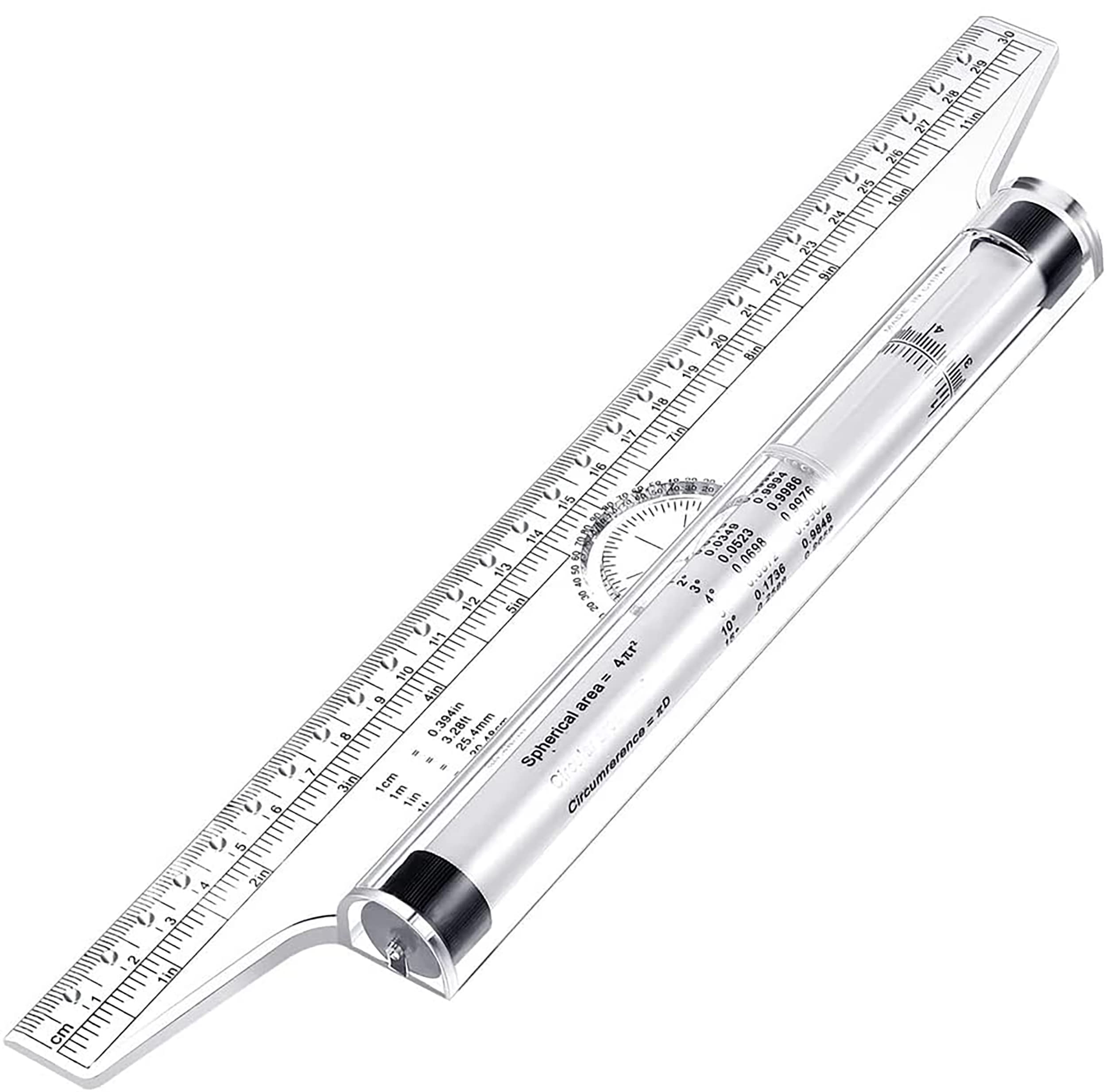 MyLifeUNIT Multi-Purpose Drawing Parallel Rolling Ruler, 12 Inch Drawing Design Ruler for Measuring, Drafting
