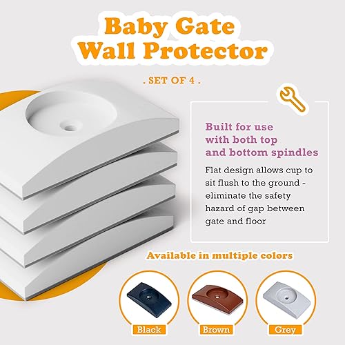 Wall Nanny Baby Gate Wall Protector (Made in USA) Protect Walls from Pet  Gates Dog Gates No Safety Hazar