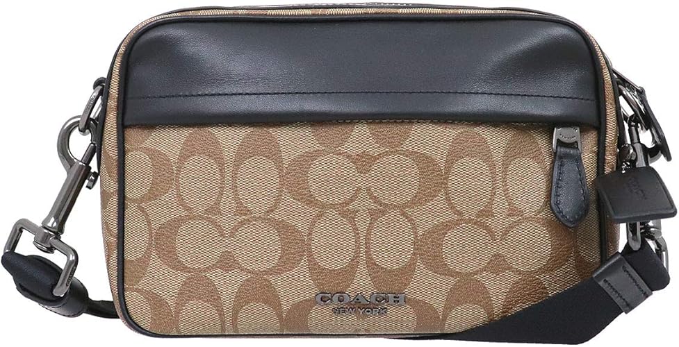 Amazon コーチ Coach バッグ ショルダーバッグ F タン ブラック グラハム シグネチャー Pvc スムース レザー クロスボディー メンズ レディース アウトレット品 ブランド 並行輸入品 Coach コーチ ショルダーバッグ
