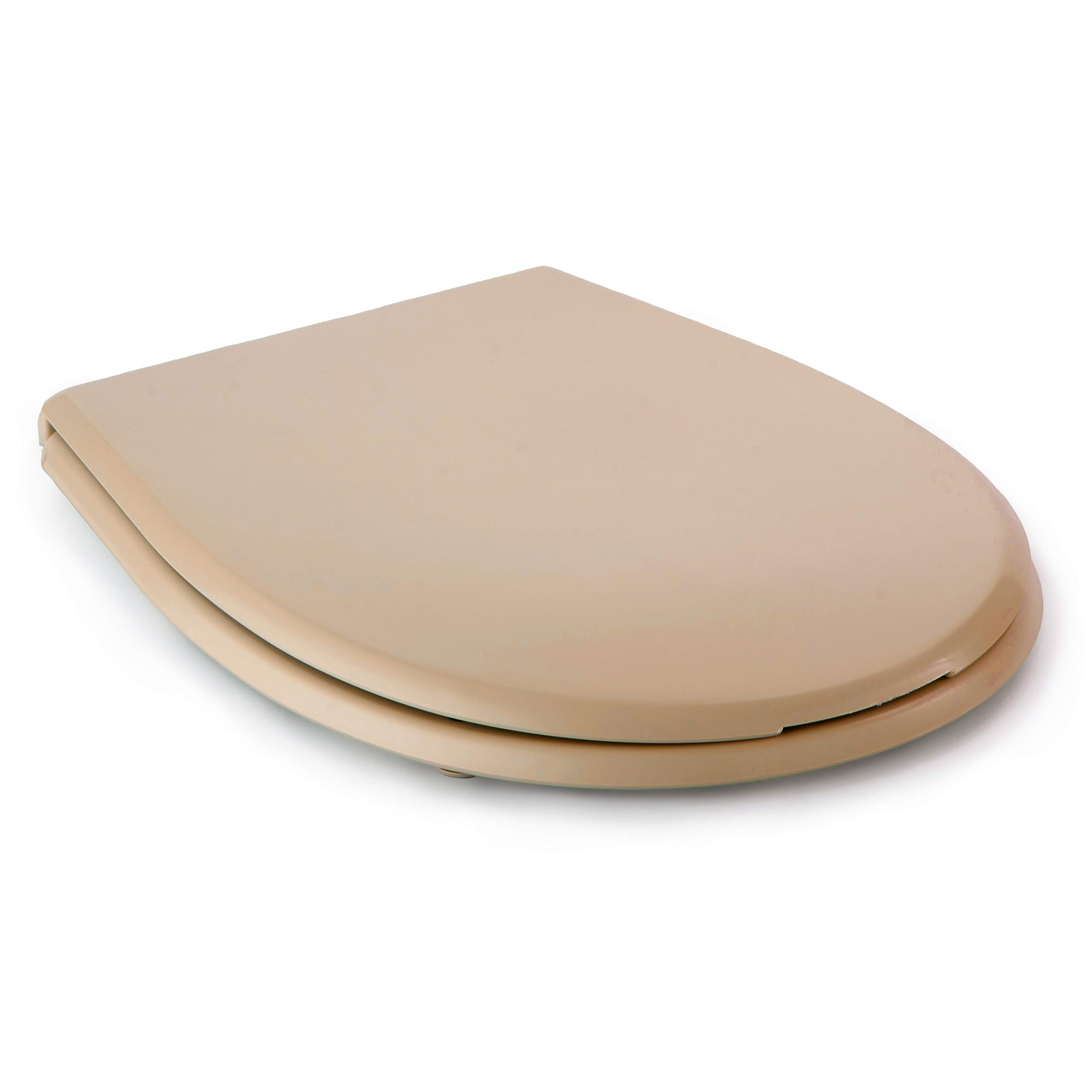 TATAY Toilet seat in thermoplastic material, high impact resistance, recyclable and long lasting. Beige colour, glossy finish.