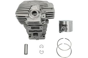 GardenP+ Nikasil 49mm Cylinder Kit with Piston, Rings, and Clips, Cylinder Piston Kit Compatible with Stihl MS391 Replaces OEM 1140-020-1204, 11400201204, Chainsaw Replacement Parts