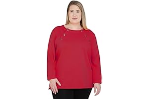WEAR 2 CONQUER Adaptive Plus Size Chemotherapy Shirt for Women with Chest Port Access | Long Sleeve Chemo for Cancer Patients