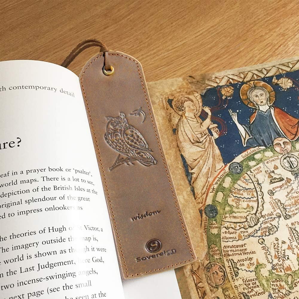 Leather Bookmark Handmade with Owl Design - Pack of 2 Genuine Leather Book Marks - Perfect Bookmarks for Men Women and Kids - Image 4