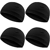 Syhood 4 Pcs Cotton Skull Caps for Men Women Breathable Beanie Thin Sleep Hat Night Running Cap Helmet Liner for Cycling Gym