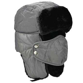 DOXHAUS Unisex Wintermütze mit Ohrenklappen, Fellmütze, Kunstfellmütze, Fliegermütze; hält warm beim Skifahren, Schlittschuhl