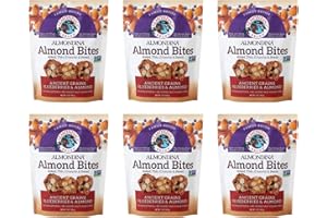 Almondina Almond Bites Cookies, Ancient Grains Blueberries and Almond Flavor, Baked, Thin, Crunchy and Sweet Snack, Non-Dairy and Kosher, Toasted with Natural Ingredients, 5-Ounce Package (Pack of 6)