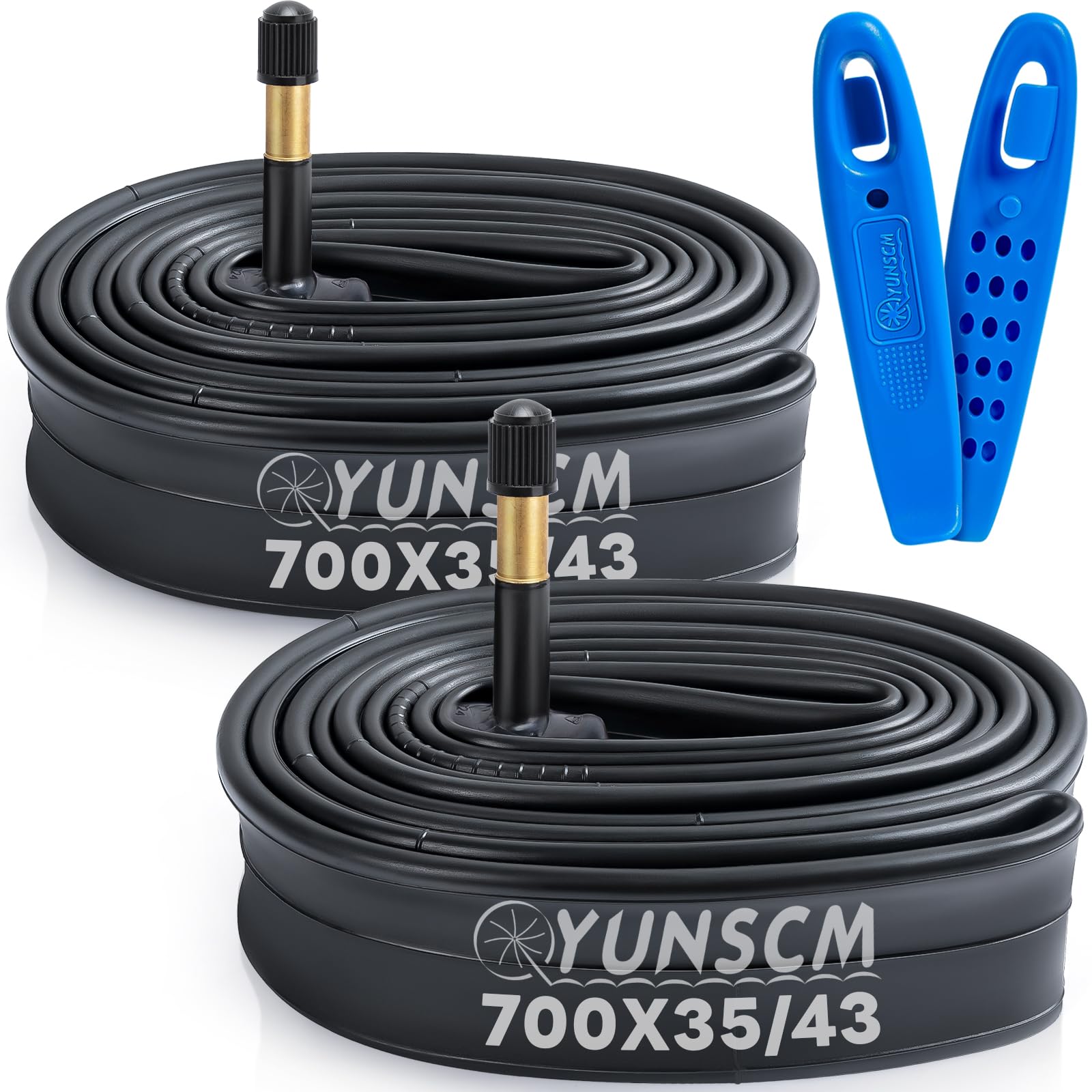 Photo 1 of 2-PCS 700x35C/38C/40C/42C/43C Bike Tubes AV48mm Schrader Valve 35/43-622 Inner Tube 700C Bicycle Tubes Compatible with 700 x 35C 700x38C 700x40C 700x42C 700x43c Bike Tire Tubes (G-145)