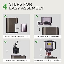 Cold Press Juicer, 5.5inch Wide Feed Chute Juicer