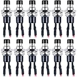 DMWD 12-Pack 1A 250VAC 7mm Mini Momentary Push Button Switch 2Pins with Pre-soldered Wire SPST Normal Open NO Micro Switch (1
