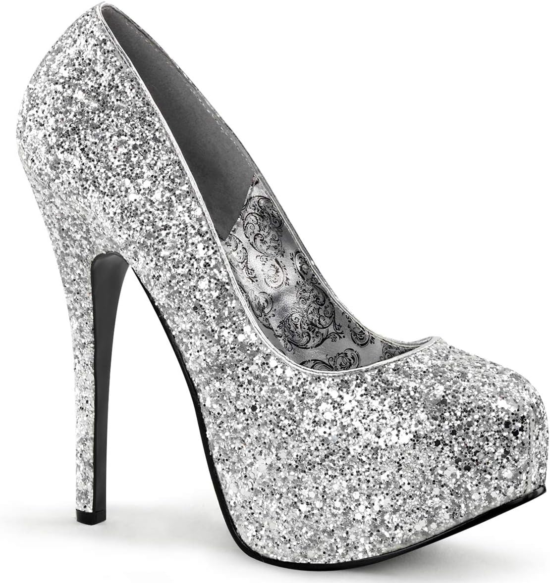 Bordello TEEZE-06G Silver Glitter UK 5 (EU 38)
