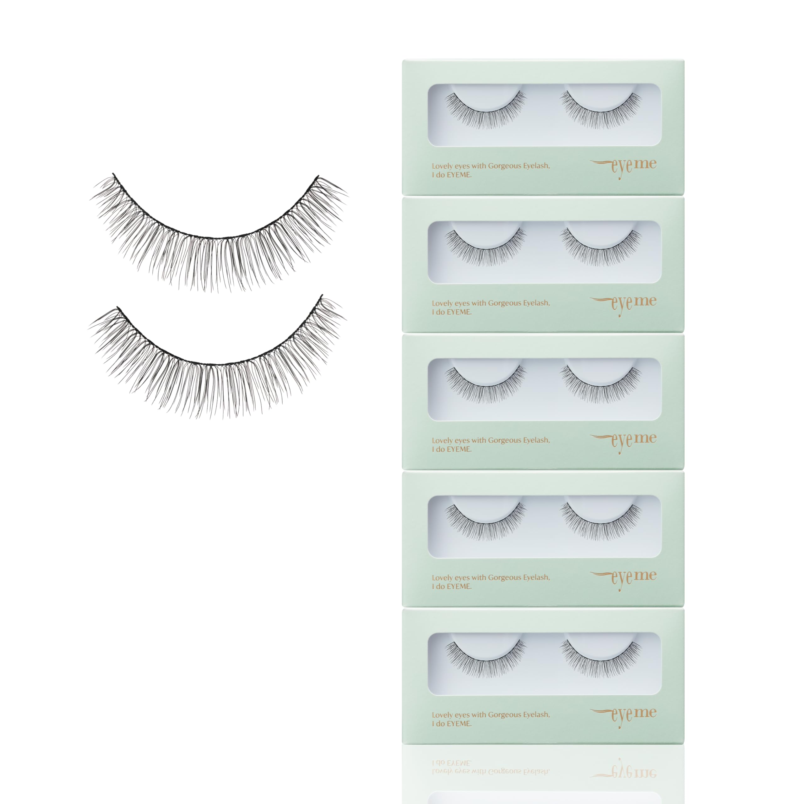 EYEME Eyelash NO.37 – 5 Set Pack, Short Natural