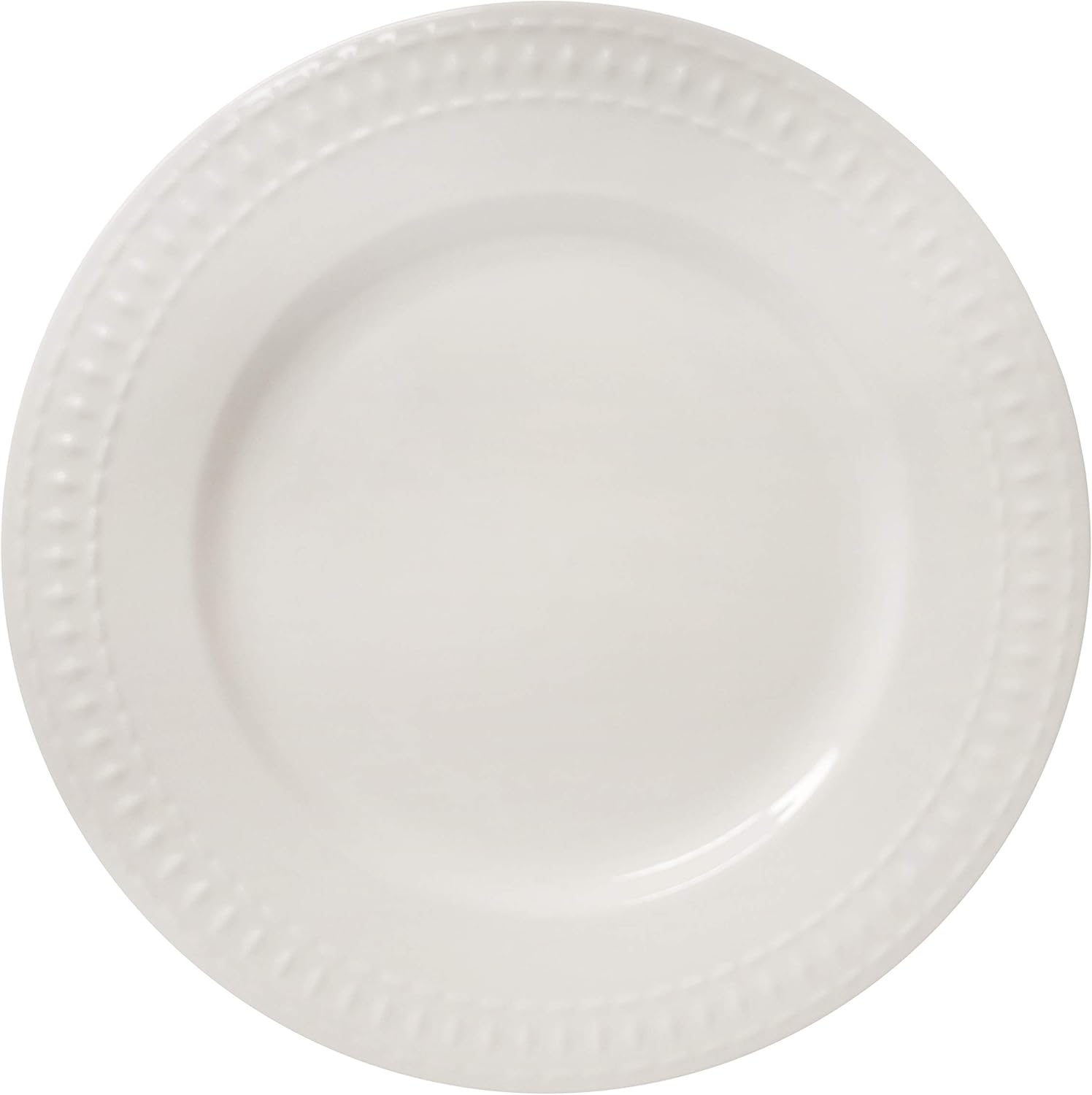  | Tabletops Gallery Embossed Bone White Porcelain Round Dinnerware Collection- Chip Resistant Scratch Resistant, Bloom 12 Piece Dinnerware Set (Dinner Plate, Salad Plate, Cereal Bowl): Dinnerware Sets