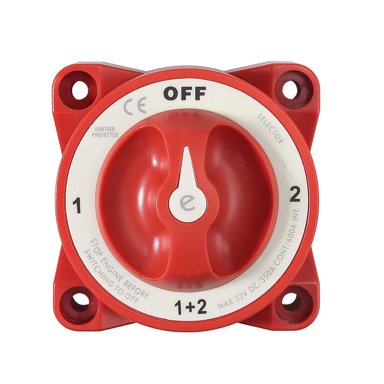 Proster 12V/32V Dual Battery Isolator Switch – 4-Position 350A Waterproof Disconnect Switch for Cars, ATVs, UTVs, Marine, Boats, Vehicles