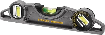 Stanley Fatmax Torpedo Level 25 cm Aluminium Magnetic Base 3 Vials