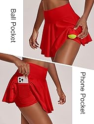 PINSPARK Women Athletic Skirts Tummy Control