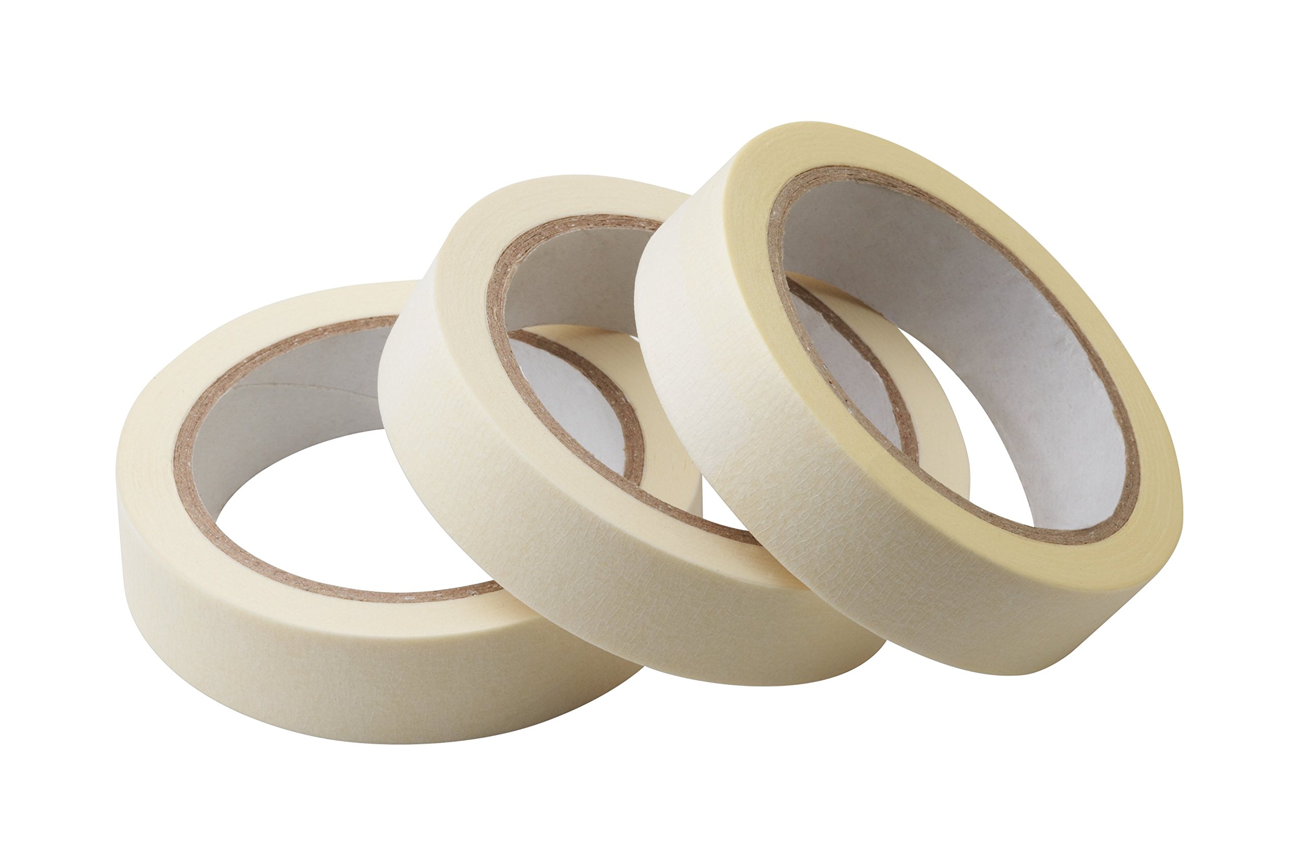 Meister Masking Tape 25 m x 24 mm - Practical Set of 3 - For Easy Masking & Painting Work - Universal Use - Removable Without Residue/Masking Tape/Painter's Masking Tape/Fine Masking Tape /