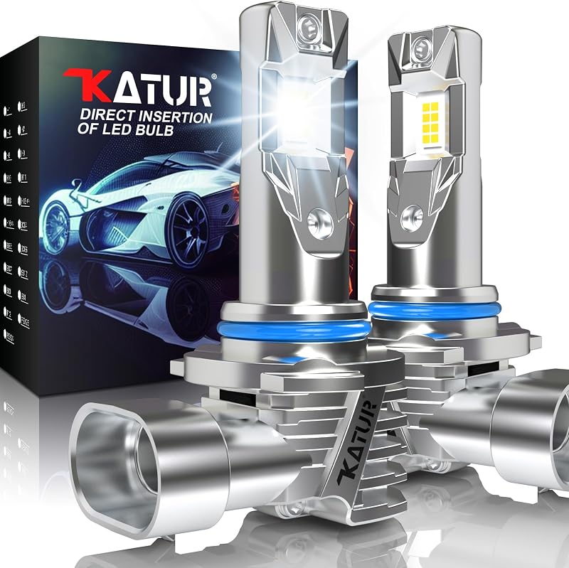 Bombilla HIR2 LED 16000LM 6000K Blanco, Bombilla LED HIR2 9012 Para Faros De Coche 500% Brillo Sin Ventilador Mini Tamaño Plug And Play Kit De Conversión Halógeno Reemplazo, Paquete De 2