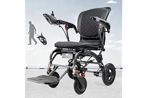 Electric Wheelchair for Adults with Ergonomic Seat, Lightweight Foldable Electric Wheelchair Support 350 lbs with 12Ah Batter