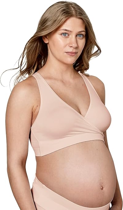 Medela Keep Cool Sleep Seamless Maternity Nursing Bra Black Full-Back Breathing