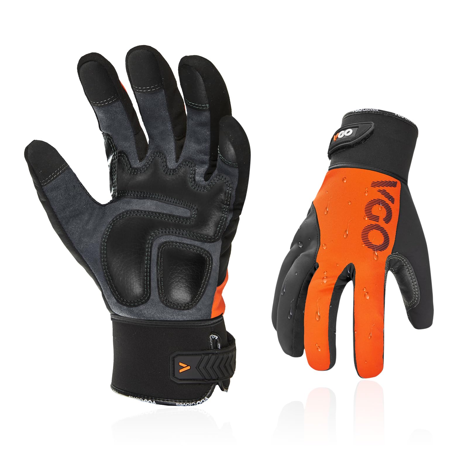 Vgo... Work Gloves Men Touchscreen, Utility Safety Working Gloves Multi Purpose for Warehouse Delivery Light&Medium Duty, 1 pair