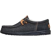 HEYDUDE Wally Funk Denim Men's Slip-On Casual Loafers | Lightweight Comfortable Shoes for Everyday Wear