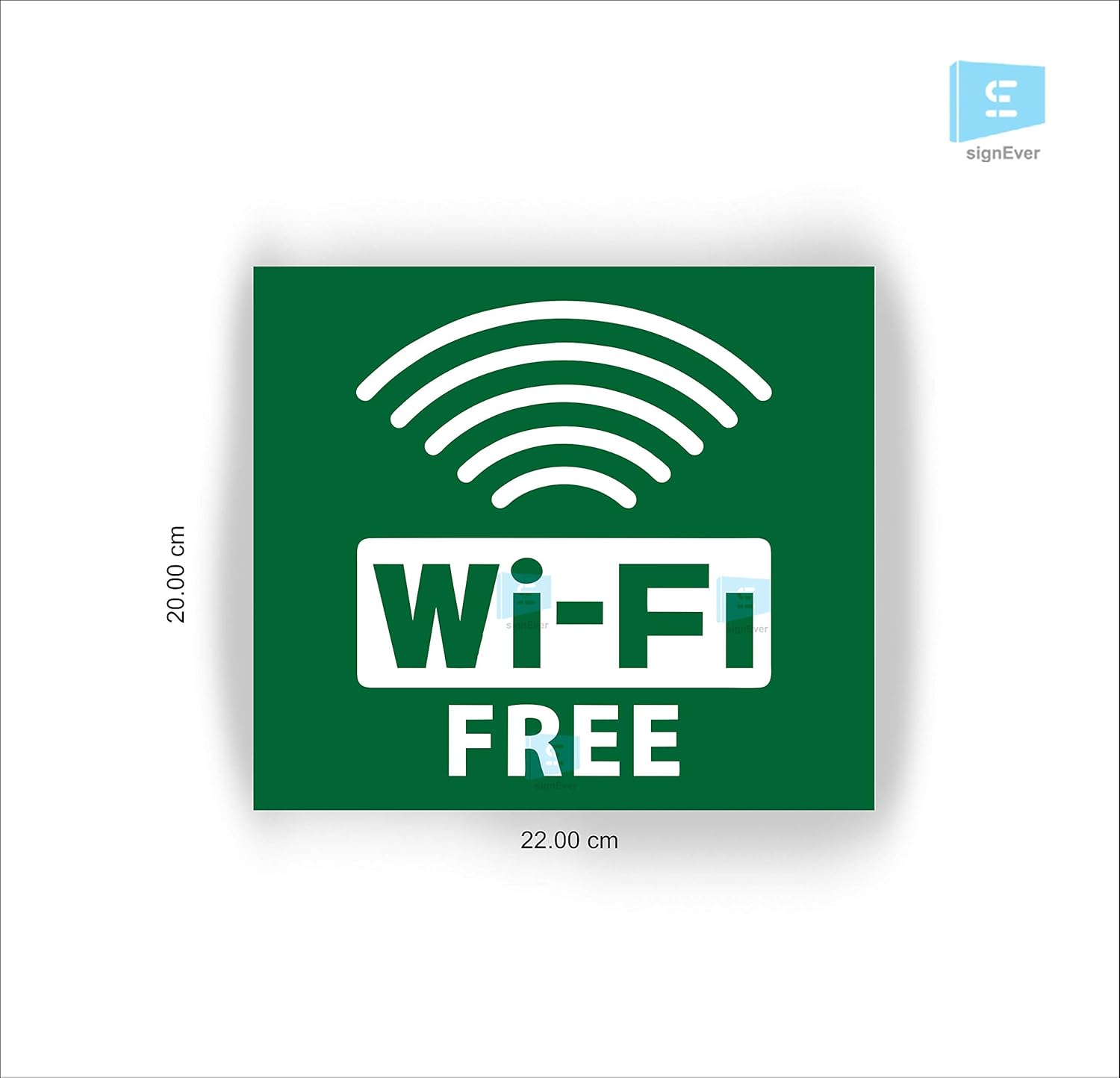 Sign Ever Free Wifi Stickers For Cafe Restaurant Shop Office Mall Doors Signage Stickers L X H 22 Cm X 20 Cm Amazon In Office Products